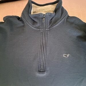 Vineyard Vines Men's Dark Blue Zip-Up Sweater